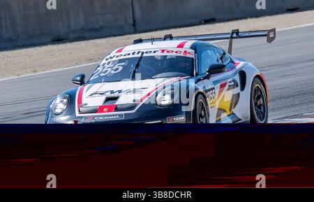 22. Juni 2024 Monterey, CA, USA RWE-Fahrer James Li fährt während des Firestone Grand Prix des Monterey Porsche Challenge Race 2 auf dem WeatherTech Raceway Laguna Seca Monterey, CA Thurman James / CSM in Kurve 5 (Credit Image: © Thurman James/CSM via ZUMA Press Wire) Stockfoto