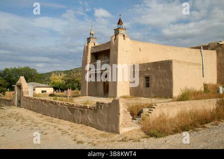 USA, Südwesten, New Mexico, Trampas, San José de Gracia Kirche Stockfoto