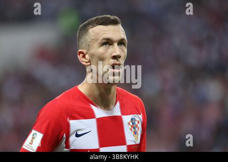 15. Juli 2018, Moskau, Russland: Iwan Perisic aus Kroatien im Finale der FIFA-Weltmeisterschaft 2018 im Luschniki-Stadion. Endpunktzahl: Frankreich 4:2 Kroatien. (Kreditbild: © Grzegorz Wajda/SOPA Images via ZUMA Press Wire) Stockfoto