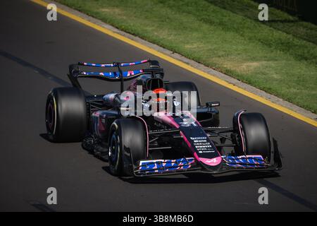 März 2024, Melbourne, Victoria, Australien: MELBOURNE, AUSTRALIEN – 24. MÄRZ: Esteban Ocon of France and Alpine während des Großen Preises von Australien 2024 im Albert Park in Melbourne, Australien (Foto: © Chris Putnam/ZUMA Press Wire) Stockfoto