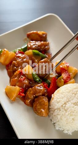 Asiatisches Hähnchenbrustgemüse, Hähnchengerichte Stockfoto