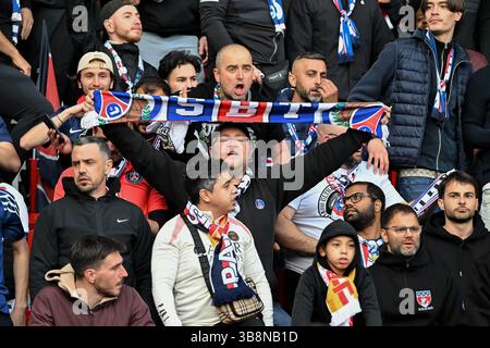 Paris, Frankreich. Mai 2025. Im zweiten Halbfinale der Champions League zwischen PSG und Arsenal im Parc des Princes, am 7. Mai 2025. Foto: Florian Poitout/ABACAPRESS.COM Credit: Abaca Press/Alamy Live News Stockfoto