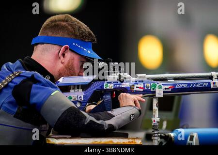 Rotterdam, Niederlande. August 2023. ROTTERDAM, NIEDERLANDE - 20. AUGUST: Joep van Lankveld aus den Niederlanden tritt am 20. August 2023 beim Para Shooting Event am 13. Tag der Para-Europameisterschaft 2023 beim Rotterdam Ahoy an. (Foto: Rene Nijhuis/BSR Agency) Credit: BSR Agency/Alamy Live News Stockfoto