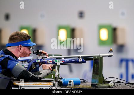 Rotterdam, Niederlande. August 2023. ROTTERDAM, NIEDERLANDE - 20. AUGUST: Joep van Lankveld aus den Niederlanden tritt am 20. August 2023 beim Para Shooting Event am 13. Tag der Para-Europameisterschaft 2023 beim Rotterdam Ahoy an. (Foto: Rene Nijhuis/BSR Agency) Credit: BSR Agency/Alamy Live News Stockfoto
