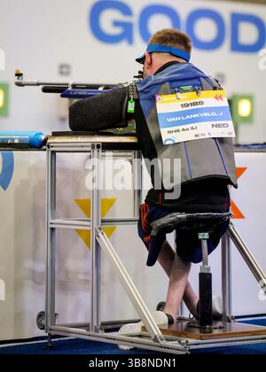 Rotterdam, Niederlande. August 2023. ROTTERDAM, NIEDERLANDE - 20. AUGUST: Joep van Lankveld aus den Niederlanden tritt am 20. August 2023 beim Para Shooting Event am 13. Tag der Para-Europameisterschaft 2023 beim Rotterdam Ahoy an. (Foto: Rene Nijhuis/BSR Agency) Credit: BSR Agency/Alamy Live News Stockfoto