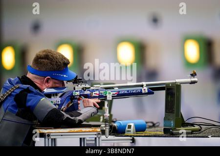 Rotterdam, Niederlande. August 2023. ROTTERDAM, NIEDERLANDE - 20. AUGUST: Joep van Lankveld aus den Niederlanden tritt am 20. August 2023 beim Para Shooting Event am 13. Tag der Para-Europameisterschaft 2023 beim Rotterdam Ahoy an. (Foto: Rene Nijhuis/BSR Agency) Credit: BSR Agency/Alamy Live News Stockfoto