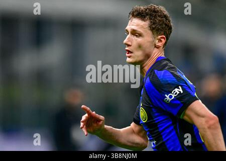 April 2024, Mailand, null, Italien: Mailand, Italien. April 2024. Benjamin Pavard (28) von Inter war in der Serie A zwischen Inter und Empoli bei Giuseppe Meazza in Mailand zu sehen. (Foto: © Gonzales Photo/Gonzales Photo via ZUMA Press) Stockfoto