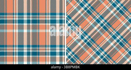 Überprüfen Sie Textilmuster der Textur Tartan nahtlos mit einem Hintergrund Vektor Stoff Plaid. In Lieblingsfarben. Hose für Damen. Stock Vektor