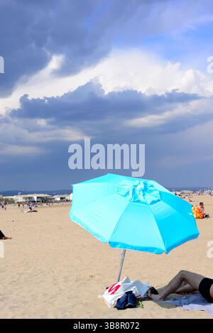 Gruissan plage, Narbonne, Languedoc-Rousillon, Frankreich Stockfoto