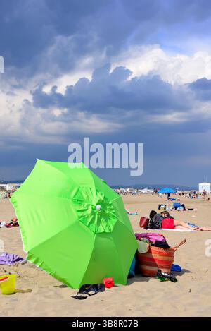 Gruissan plage, Narbonne, Languedoc-Rousillon, Frankreich Stockfoto