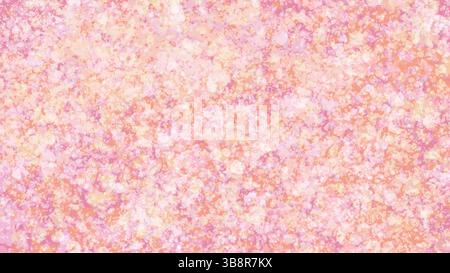 Abstrakte Kunsttextur in hellrosa und orange Farbpalette. Künstlerischer handgezeichneter Hintergrund, gepunkteter Hintergrund Stockfoto