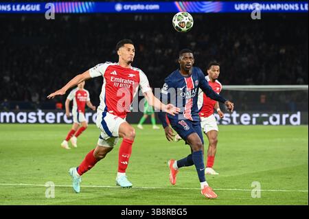 Paris, Frankreich. Mai 2025. Im Halbfinale der Champions League spielte PSG und Arsenal am 7. Mai 2025 im Parc des Princes. - 07/05/2025 - France/Ile-de-France (Region)/Paris - Julien Mattia/Le Pictorium Credit: LE PICTORIUM/Alamy Live News Stockfoto