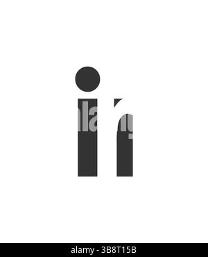 IR kreatives geometrisches, anfängliches, modernes und minimalistisches Logo. Trendige Schriftarten. Universelles professionelles elegantes Techno-Vektor-Design. Stock Vektor