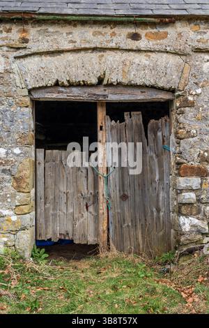 Eine alte Scheunentür. Stockfoto