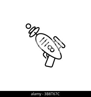 Minimalistisches Ray Gun-Symbol Stock Vektor