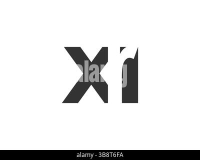 XR kreatives, geometrisches Initiallogo mit modernem und minimalem Design. Trendige Schriftarten Letter x r. Universelles professionelles elegantes Techno-Vektor-Design. Stock Vektor