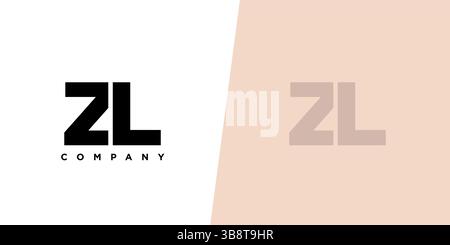 Trendige Designvorlage mit Z und L, ZL-Logo. Minimaler Monogramm-Initiallogotyp für die Unternehmensidentität. Stock Vektor