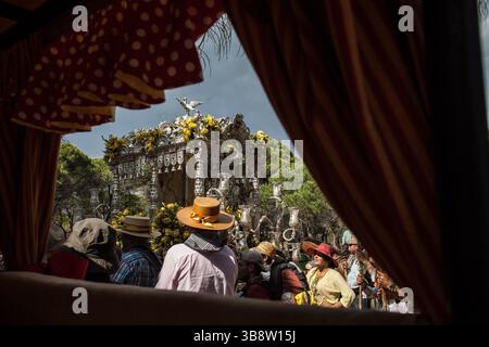 21. Mai 2015, El Rocio, Huelva, Spanien: Jedes Jahr versammeln sich die Gläubigen zur Pilgerfahrt nach El Rocio von Sanlucar de Barrameda zum Dorf El Rocio durch den Nationalpark DoÃ±ana (Foto: © Baciu Cristian/ZUMA Press Wire) Stockfoto