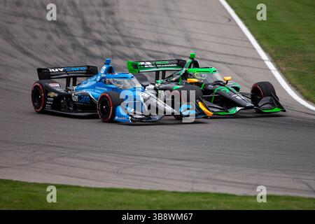 ROMAIN GROSJEAN (77) aus Genf fährt während des Alabama Indy Grand Prix für Kinder im Barber Motorsports Park in Birmingham AL auf der Strecke. (Kreditbild: Stockfoto