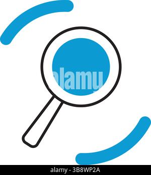 Lupe Schulwerkzeug-Symbol. Vektorabbildung Stock Vektor