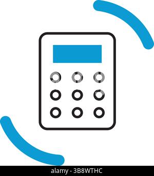 Symbol für mathematische Berechnungen des Taschenrechners. Vektorabbildung Stock Vektor