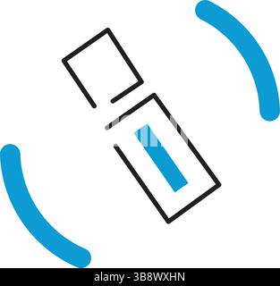 Digitales Symbol für USB-Laufwerk. Vektorabbildung Stock Vektor