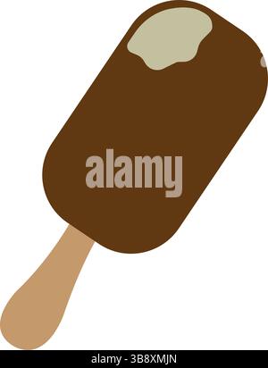 Schokoladeneis. Vektorabbildung Stock Vektor