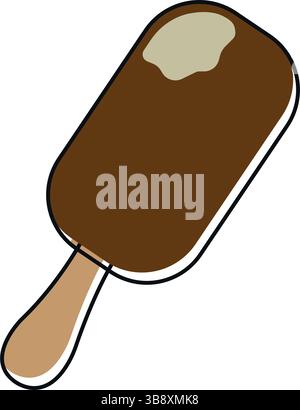 Schokoladeneis. Vektorabbildung Stock Vektor