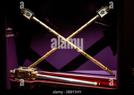 AUSSTELLUNG DIE LETZTE KRÖNUNG PRÄSENTIERT IM MOBILIER NATIONAL PARIS Stockfoto