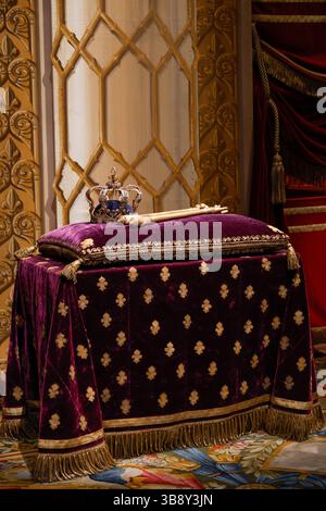 AUSSTELLUNG DIE LETZTE KRÖNUNG PRÄSENTIERT IM MOBILIER NATIONAL PARIS Stockfoto