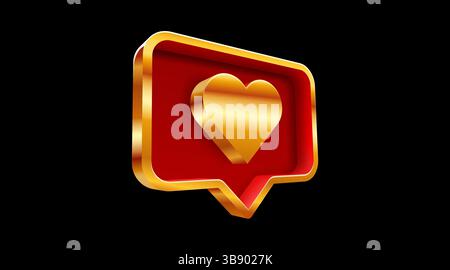 Benachrichtigung wie Symbol. Soziales Netzwerk Symbol der App. Vector Illustration Stock Vektor