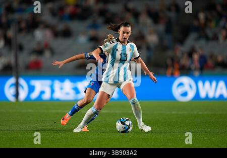 24. Juli 2023: Sophia Braun (Argentinien) kontrolliert den Ball bei einem Spiel der Gruppe G - FIFA Frauen-Weltmeisterschaft Australien & Neuseeland 2023, Italien gegen Argentinien, im Eden Park, Auckland, Neuseeland. Kim Price/CSM (Kreditbild: © Kim Price/CSM via ZUMA Press Wire) Stockfoto