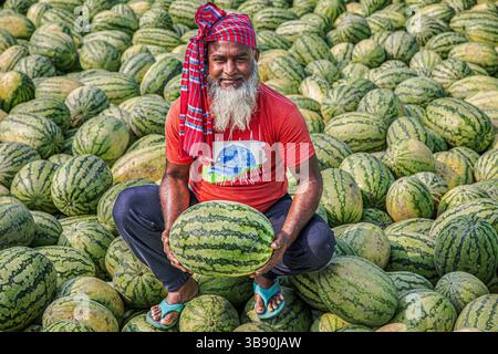 Wassermelone-Verkäufer Stockfoto