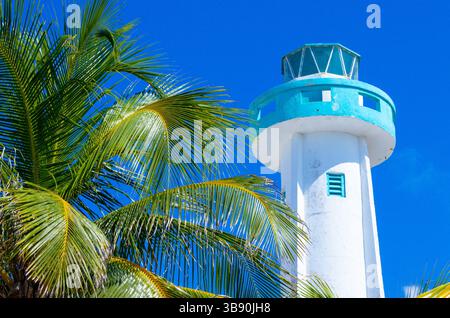Blick auf die Insel auf die Insel Isla Mujeres in Mexiko Stockfoto