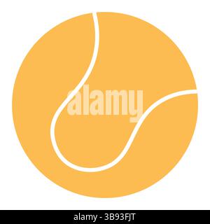 Tennisball-Grafik-Symbol. Vektorabbildung Stock Vektor