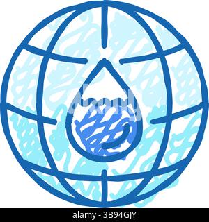 Food World Day Icon Kritzelillustration Stock Vektor