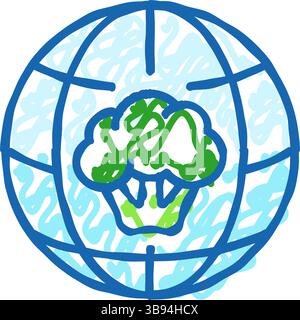 Cancer World Day Icon Doodle Illustration Stock Vektor