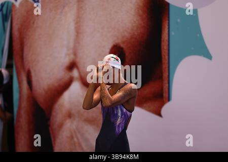 11. Juni 2023, Rennes, Bretagne, Frankreich: FANTINE LESAFFRE aus Frankreich nimmt am 1. Tag der französischen Meisterschaft 2023 in Rennes an dem Finale des 200-m-Medley der schwimmenden Frauen Teil (Foto: © Mickael Chavet/ZUMA Press Wire) Stockfoto