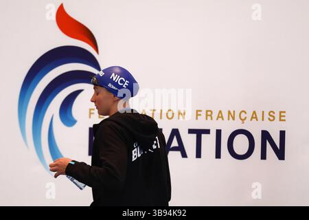 11. Juni 2023, Rennes, Bretagne, Frankreich: CHARLOTTE BONNET von Frankreich tritt am 1. Tag der französischen Meisterschaft 2023 in Rennes an beim Finale der schwimmenden 200-m-Medley der Frauen an (Foto: © Mickael Chavet/ZUMA Press Wire) Stockfoto