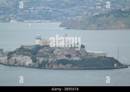 Die berüchtigte Alcatraz Island und Hochsicherheits-Bundesgefängnis in San Francisco Bay - Bay Area, Kalifornien Stockfoto
