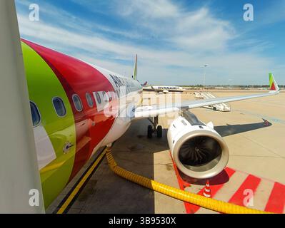 April 2023, Lissabon, Lissabon, Portugal: Flughafen (Foto: © Alessio de Marco/ZUMA Press Wire) Stockfoto