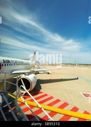 April 2023, Lissabon, Lissabon, Portugal: Flughafen (Foto: © Alessio de Marco/ZUMA Press Wire) Stockfoto