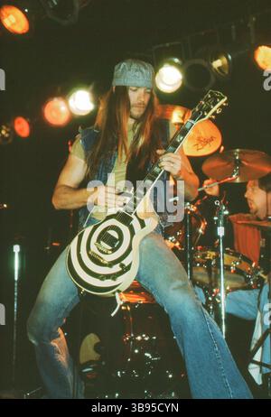 Fern Park, Florida, USA: OZZY OSBOURNE - ZAKK WYLDE spielt eine Gitarrenklinik und tritt mit lokalen Musikern in der Station auf - 15. August 1992 (Bild: © Christopher Helton Via ZUMA Press Wire) Stockfoto