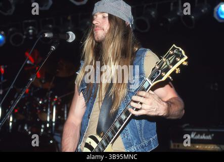 Fern Park, Florida, USA: OZZY OSBOURNE - ZAKK WYLDE spielt eine Gitarrenklinik und tritt mit lokalen Musikern in der Station auf - 15. August 1992 (Bild: © Christopher Helton Via ZUMA Press Wire) Stockfoto