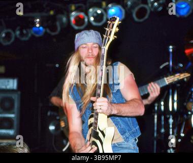 Fern Park, Florida, USA: OZZY OSBOURNE - ZAKK WYLDE spielt eine Gitarrenklinik und tritt mit lokalen Musikern in der Station auf - 15. August 1992 (Bild: © Christopher Helton Via ZUMA Press Wire) Stockfoto
