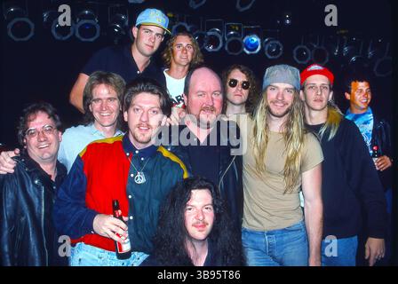 Fern Park, Florida, USA: OZZY OSBOURNE - ZAKK WYLDE spielt eine Gitarrenklinik und tritt mit lokalen Musikern in der Station auf - 15. August 1992 (Bild: © Christopher Helton Via ZUMA Press Wire) Stockfoto