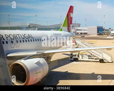 April 2023, Lissabon, Lissabon, Portugal: Flughafen (Foto: © Alessio de Marco/ZUMA Press Wire) Stockfoto