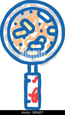 Kraftwerk Holz Pellets Symbol Kritzelillustration Stock Vektor