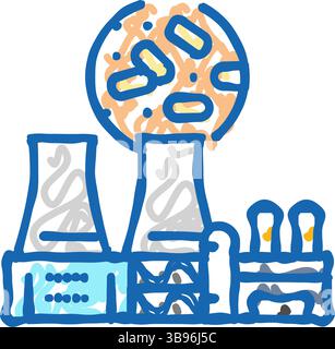 Import Holz Pellets Symbol Kritzelillustration Stock Vektor