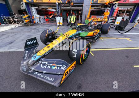 31. März 2023, Melbourne, Victoria, Australien: MELBOURNE, AUSTRALIEN – MÄRZ 31: McLaren Formel-1-Team beim Grand Prix von Australien 2023 am 31. März 2023 (Foto: © Chris Putnam/ZUMA Press Wire) Stockfoto